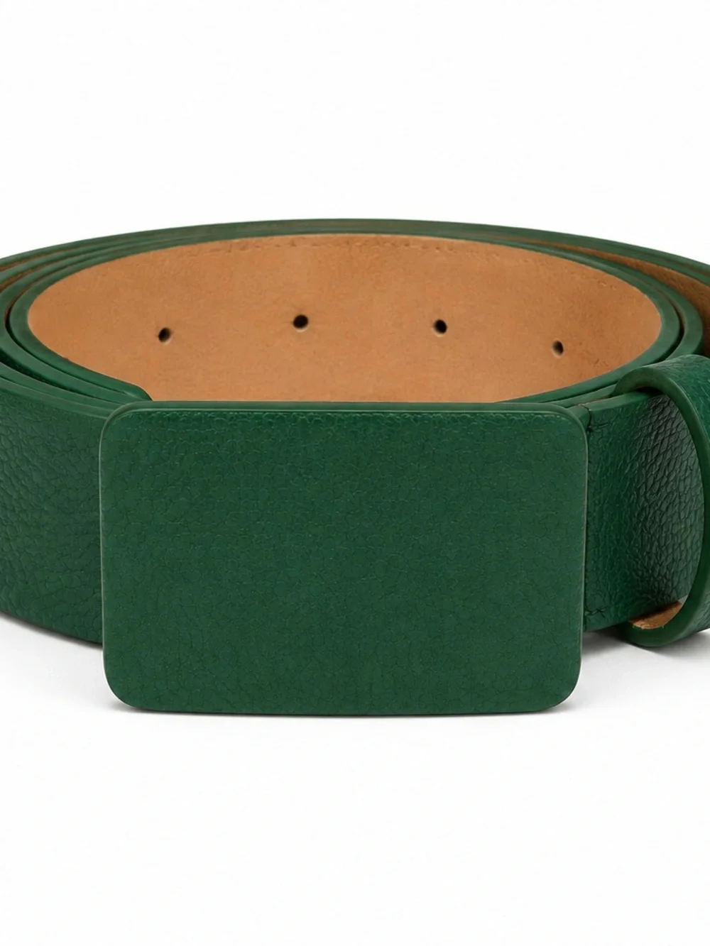 Green Leather Men's Belt